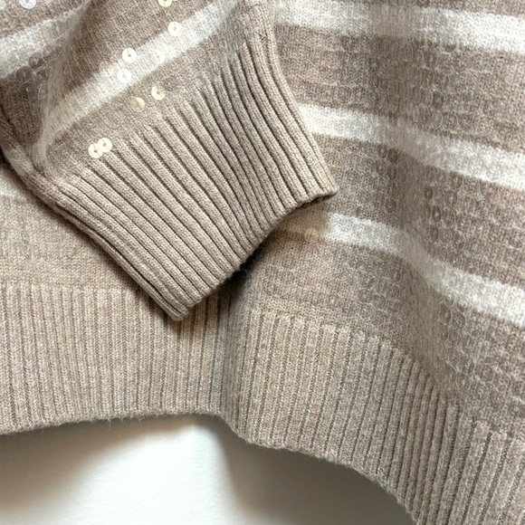On 34th Women's Sequined Striped Mock-Neck Sweater Size XL - Picture 5 of 12